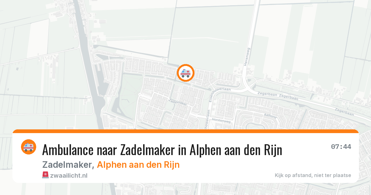 Ambulance naar Zadelmaker in Alphen aan den Rijn — 28 mrt 2026
