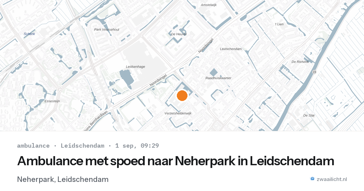 Ambulance met spoed naar Neherpark in Leidschendam — 1 sep 2026