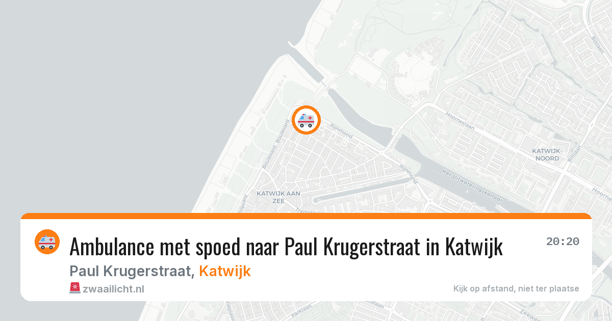 Ambulance met spoed naar Paul Krugerstraat in Katwijk — 1 apr 2026