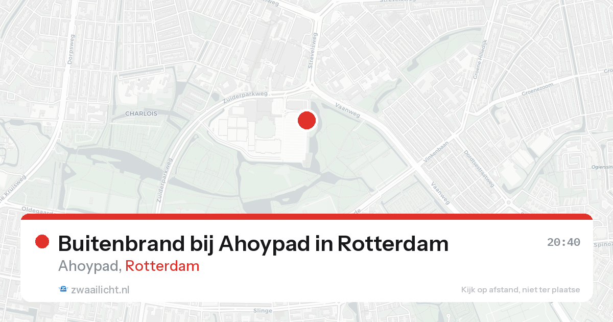 Buitenbrand bij Ahoypad in Rotterdam — 17 aug 2026