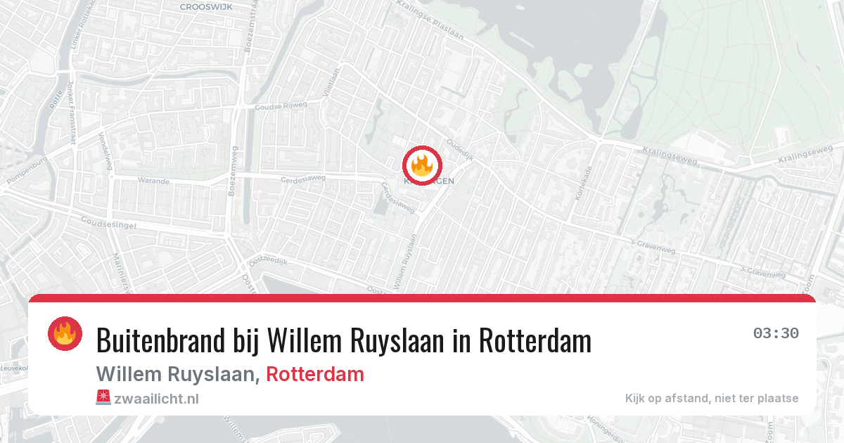 Buitenbrand bij Willem Ruyslaan in Rotterdam — 12 aug 2026
