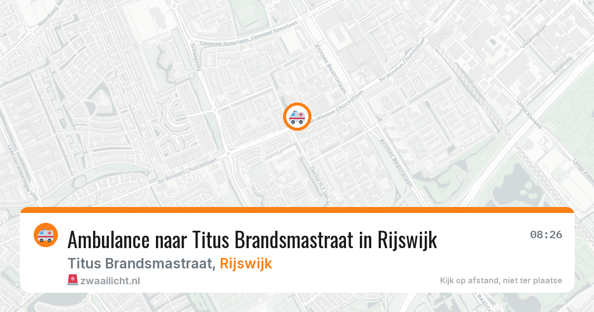 Ambulance naar Titus Brandsmastraat in Rijswijk — 22 mei 2026