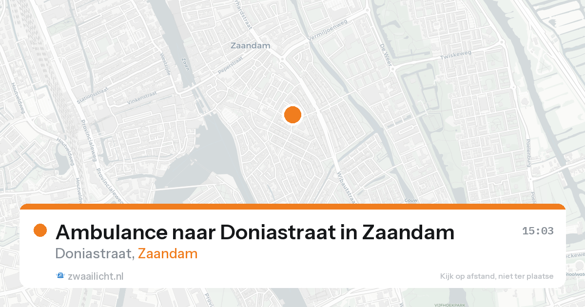 Ambulance naar Doniastraat in Zaandam — 25 mei 2026