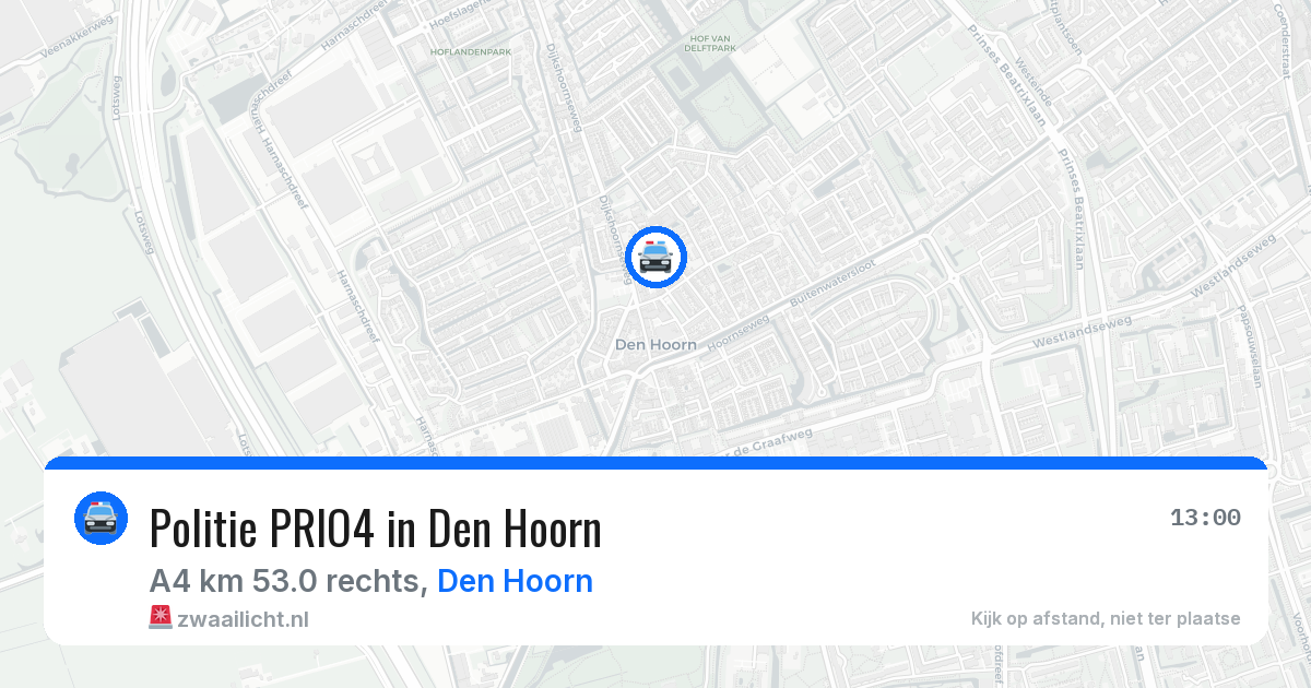 Politie PRIO4 in Den Hoorn — 10 jul 2026 | 🚨 Zwaailicht.nl