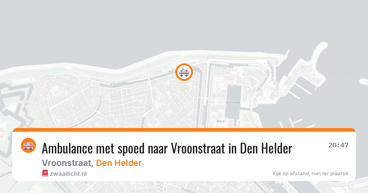 Ambulance met spoed naar Vroonstraat in Den Helder — 23 jun 2026