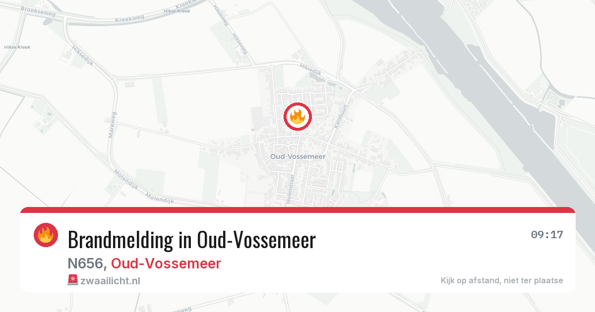 Brandmelding in Oud-Vossemeer — 17 apr 2026
