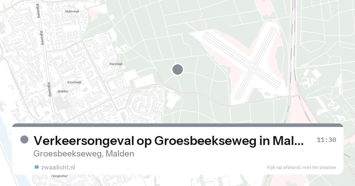 Verkeersongeval op Groesbeekseweg in Malden — 25 aug 2026