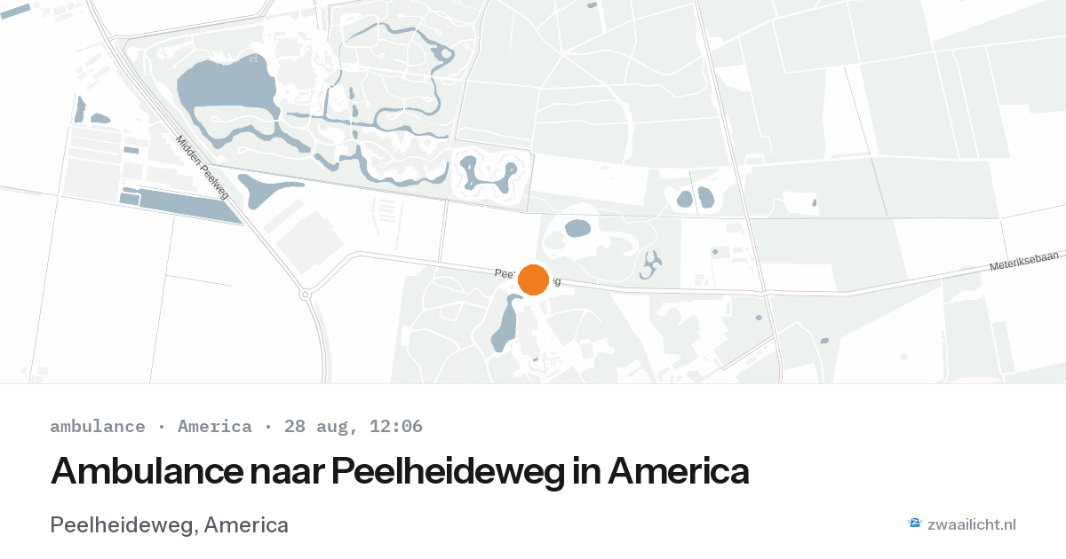 Ambulance naar Peelheideweg in America — 28 aug 2026