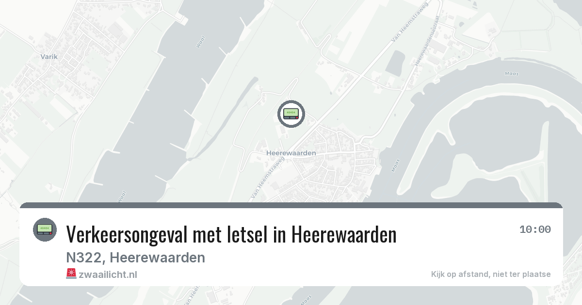 Verkeersongeval met letsel in Heerewaarden — 7 mrt 2026