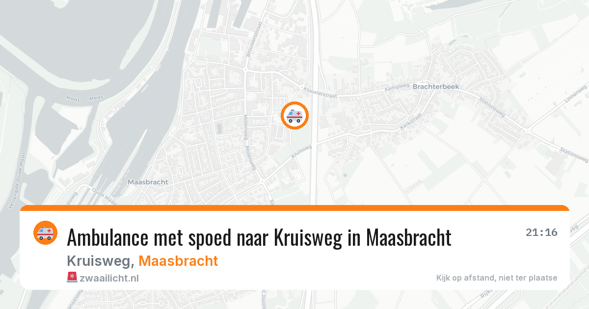 Ambulance met spoed naar Kruisweg in Maasbracht — 27 jul 2026