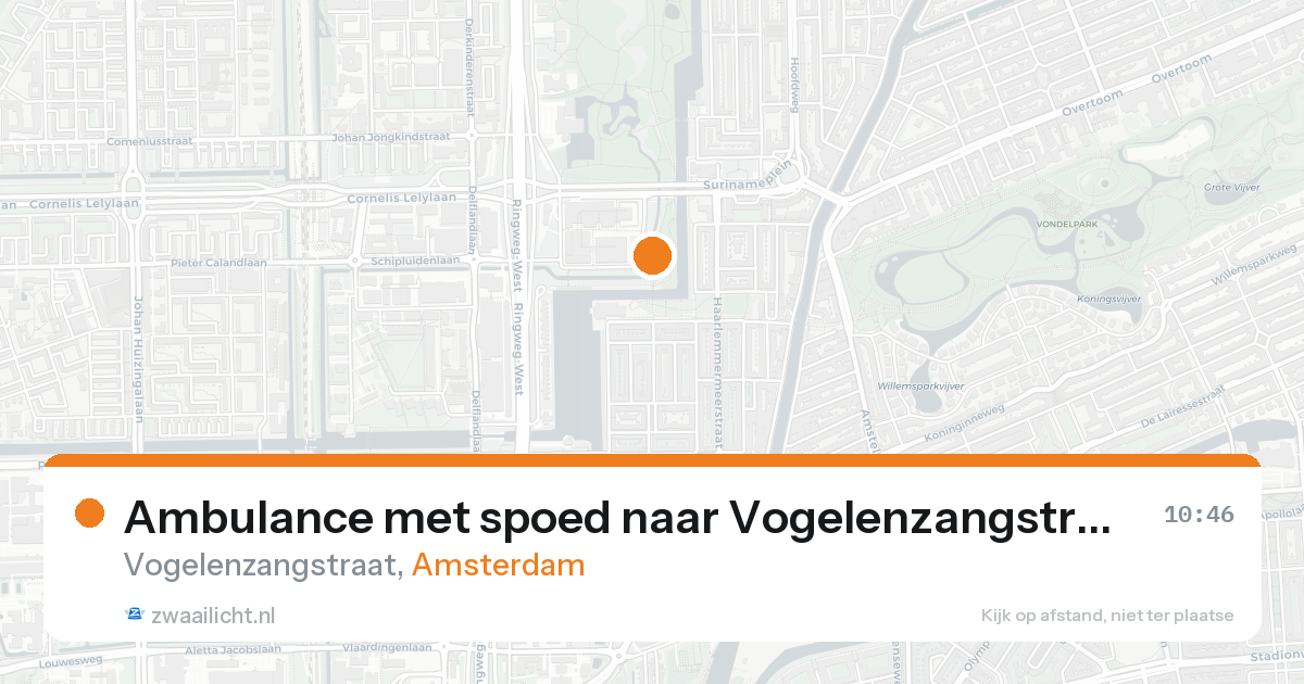 Ambulance met spoed naar Vogelenzangstraat in Amsterdam — 31 jan 2026
