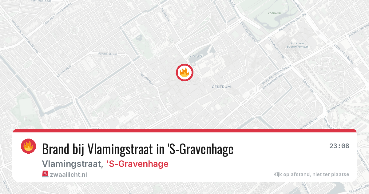 Brand bij Vlamingstraat in 'S-Gravenhage — 13 mrt 2026