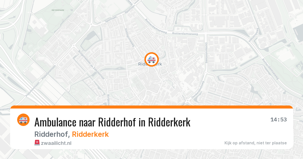 Ambulance naar Ridderhof in Ridderkerk — 22 mei 2026