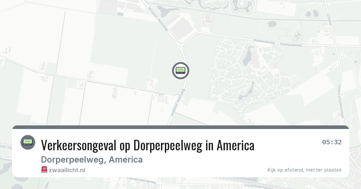 Verkeersongeval op Dorperpeelweg in America — 5 mei 2026