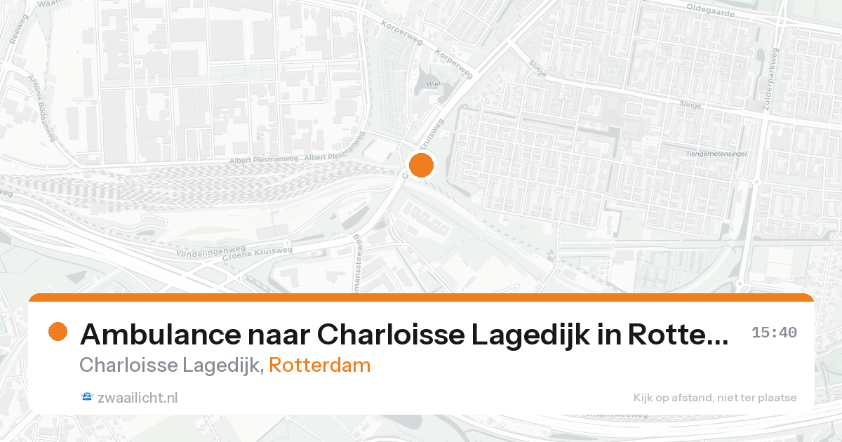 Ambulance naar Charloisse Lagedijk in Rotterdam — 5 jul 2026