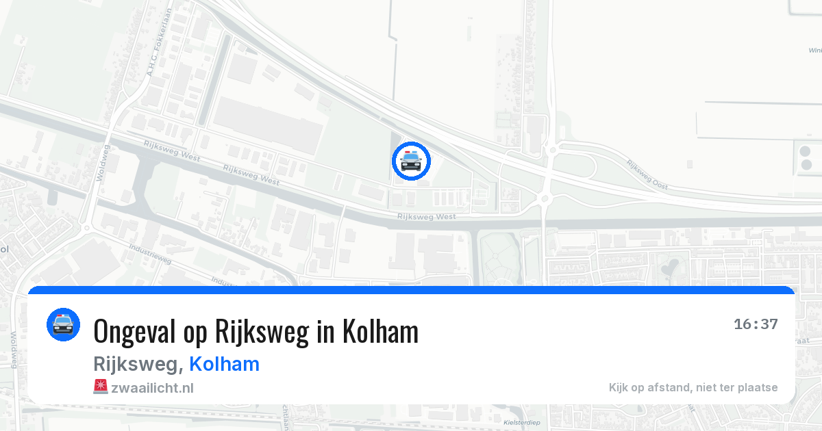 Ongeval op Rijksweg in Kolham — 9 jun 2026