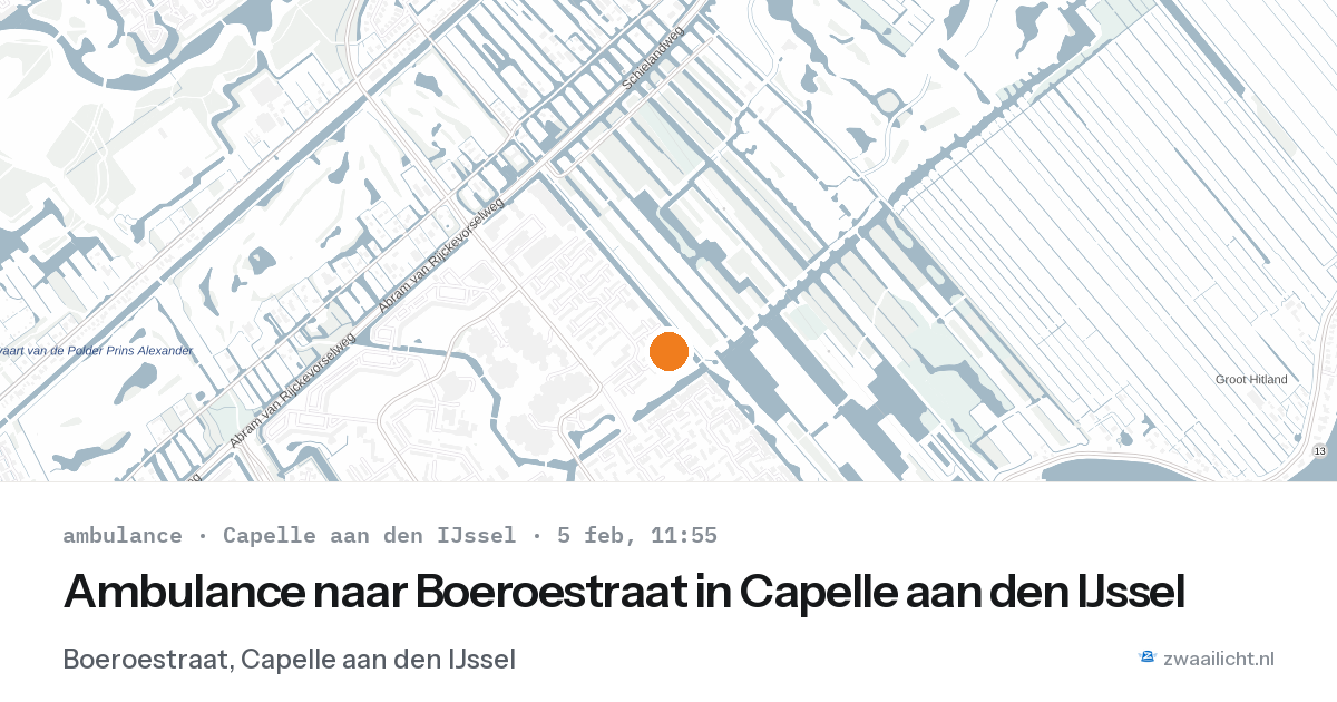 Ambulance naar Boeroestraat in Capelle aan den IJssel — 5 feb 2026