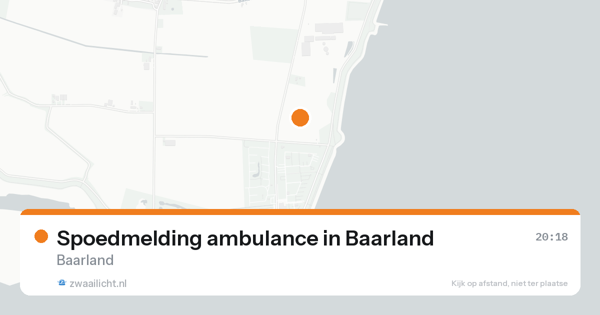 Spoedmelding ambulance in Baarland — 17 aug 2026