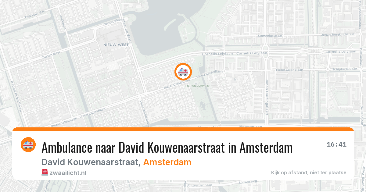 Ambulance naar David Kouwenaarstraat in Amsterdam — 13 jul 2026