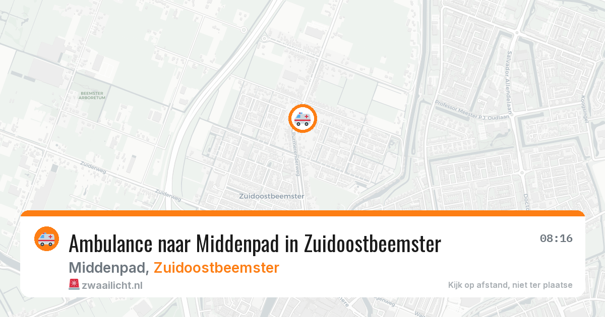 Ambulance naar Middenpad in Zuidoostbeemster — 4 jun 2026