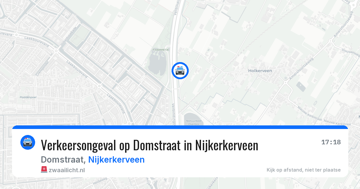 Verkeersongeval op Domstraat in Nijkerkerveen — 14 apr 2026