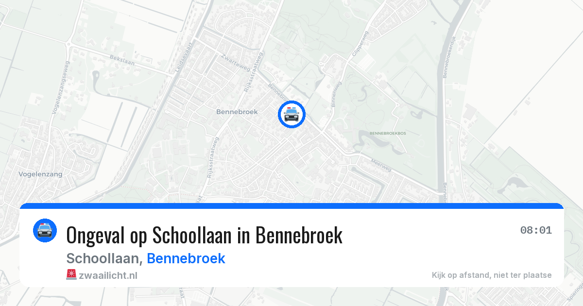 Ongeval op Schoollaan in Bennebroek — 18 jul 2026