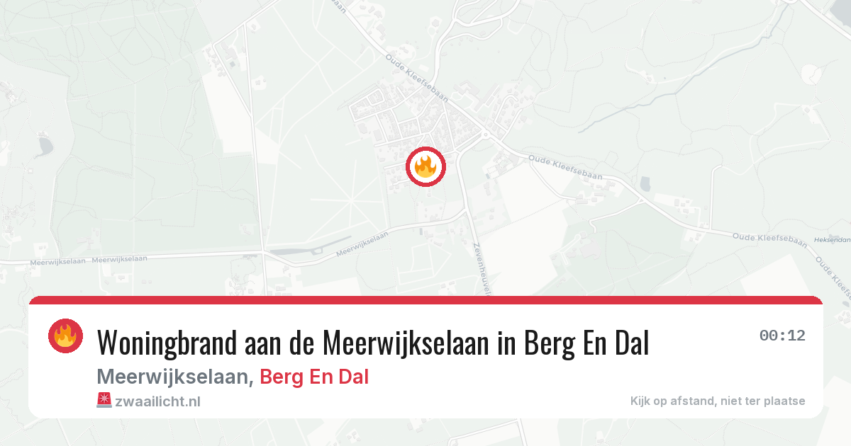 Woningbrand aan de Meerwijkselaan in Berg En Dal — 28 mei 2026