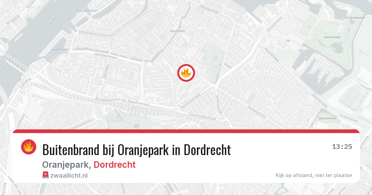 Buitenbrand bij Oranjepark in Dordrecht — 2 jul 2026