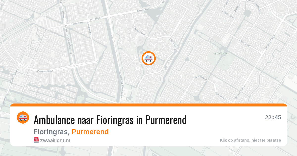Ambulance naar Fioringras in Purmerend — 20 mrt 2026