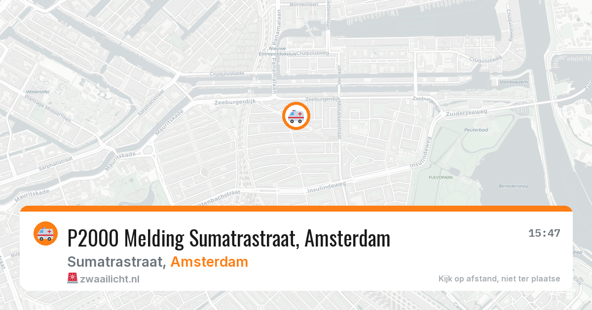 P2000 Melding Sumatrastraat, Amsterdam — 30 jun 2026