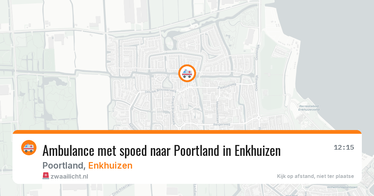 Ambulance met spoed naar Poortland in Enkhuizen — 28 jun 2026