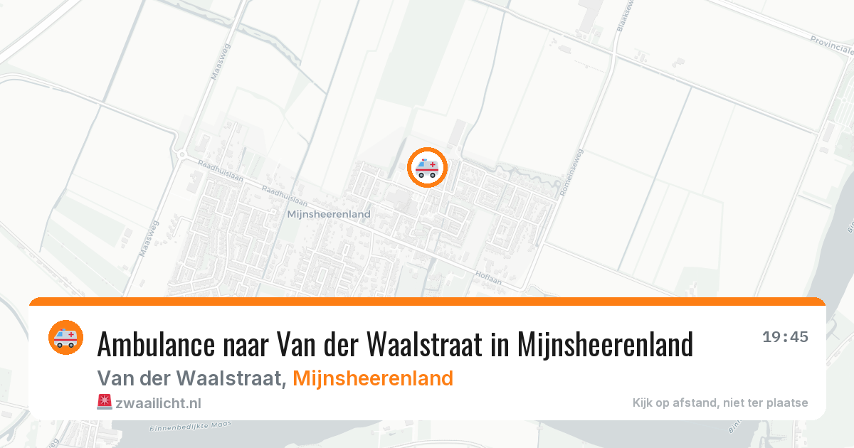 Ambulance naar Van der Waalstraat in Mijnsheerenland — 2 jun 2026