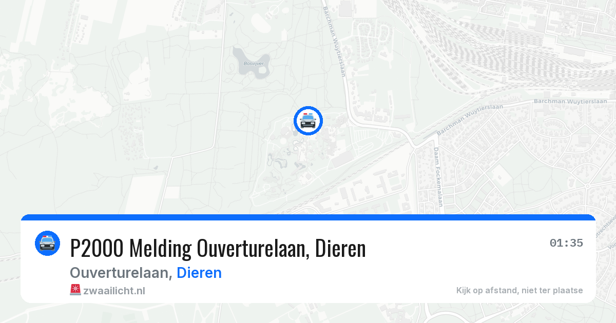P2000 Melding Ouverturelaan, Dieren — 28 mrt 2026