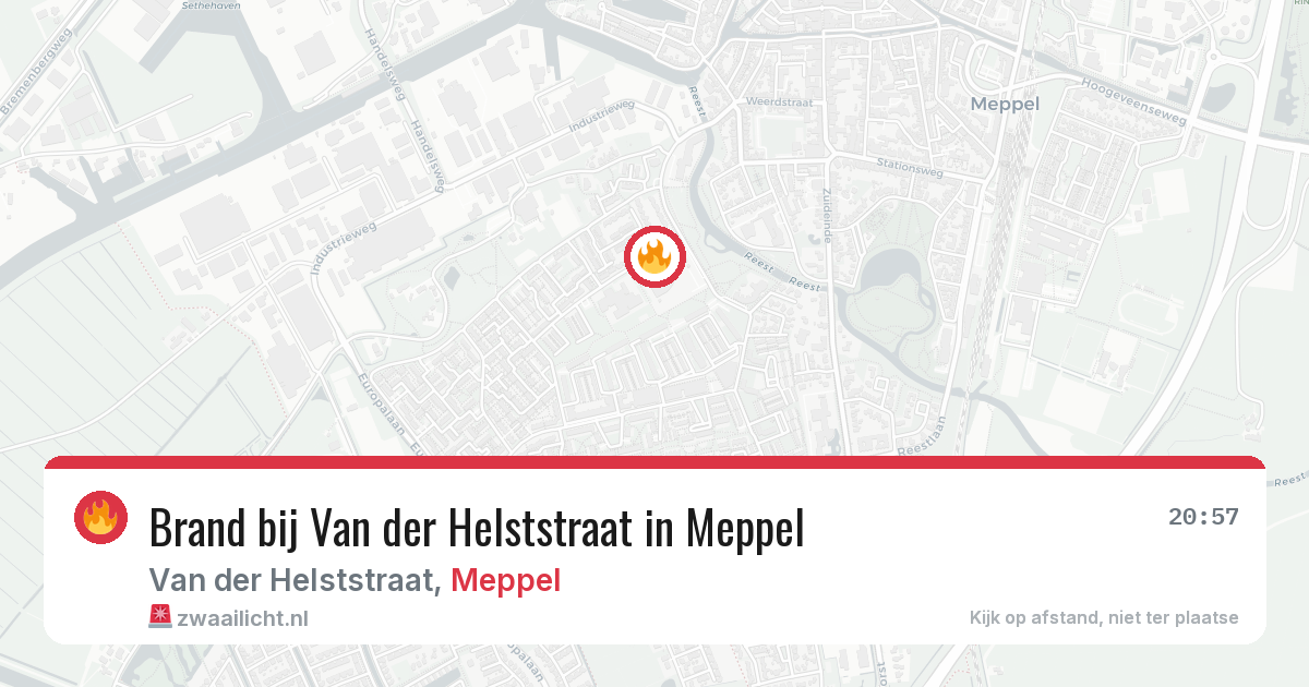 Brand bij Van der Helststraat in Meppel — 28 jul 2026