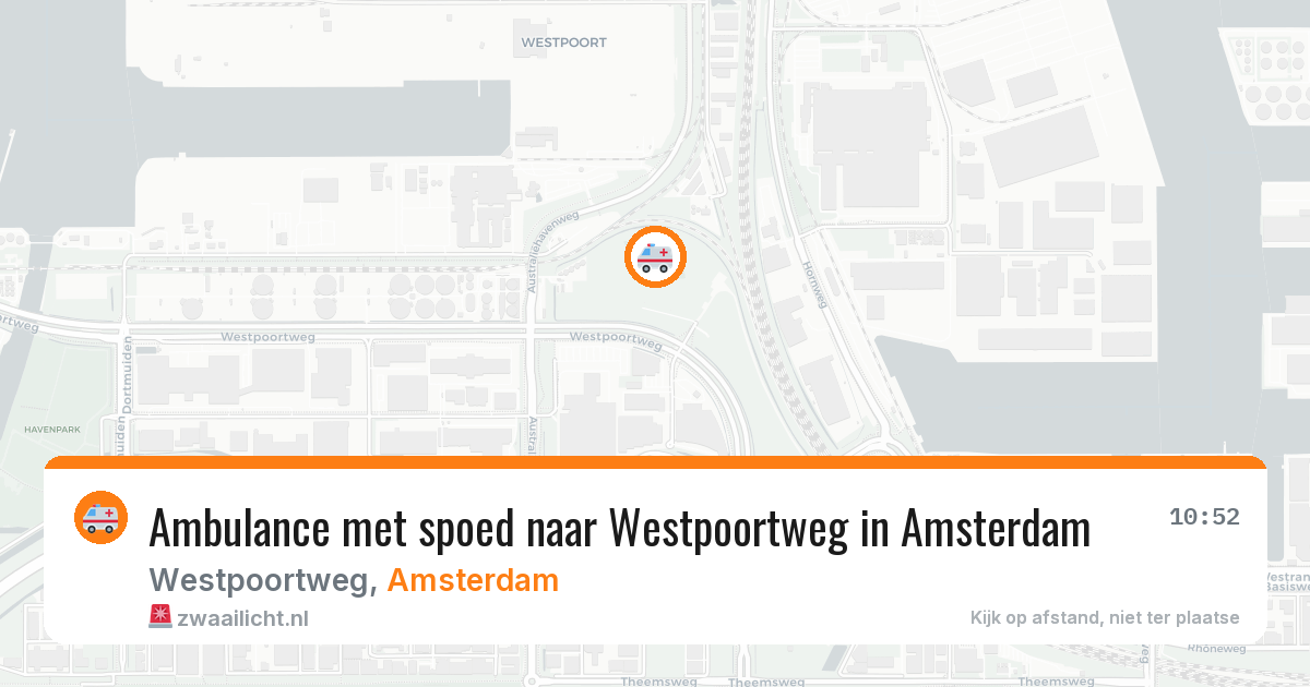 Ambulance met spoed naar Westpoortweg in Amsterdam — 23 apr 2026