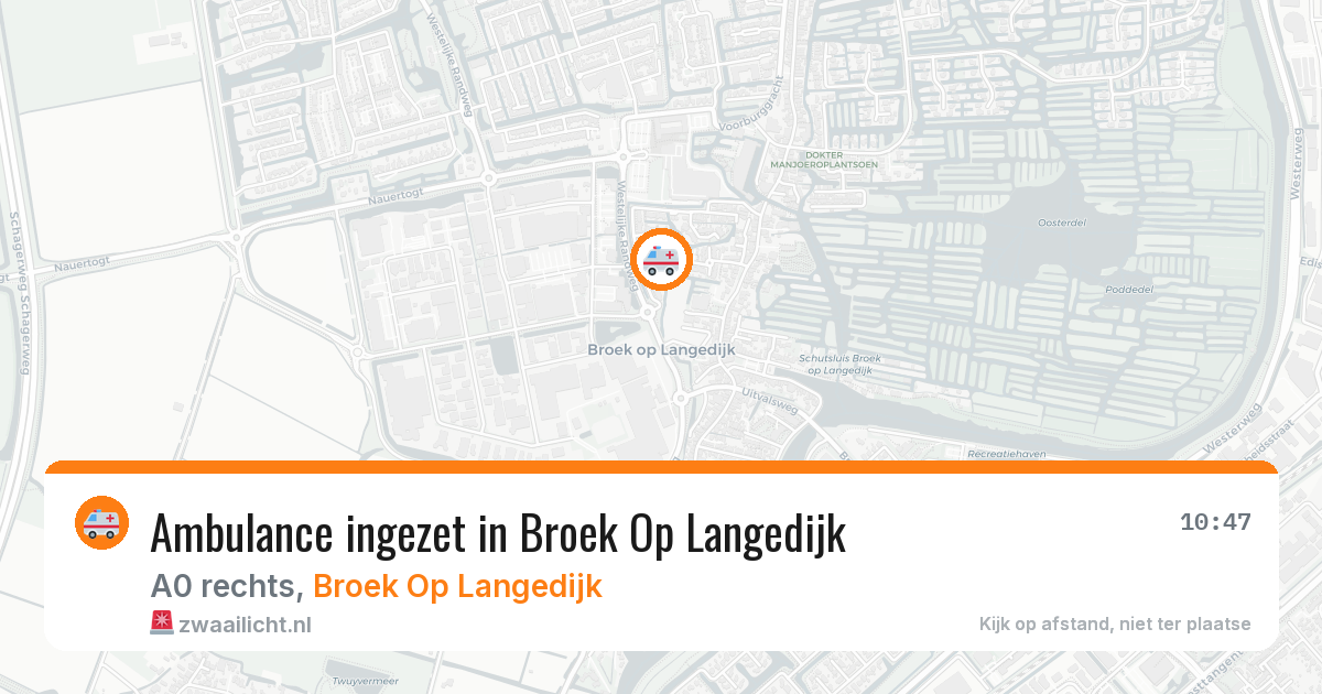 Ambulance ingezet in Broek Op Langedijk — 23 jul 2026