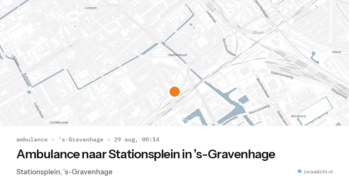 Ambulance naar Stationsplein in 's-Gravenhage — 28 aug 2026