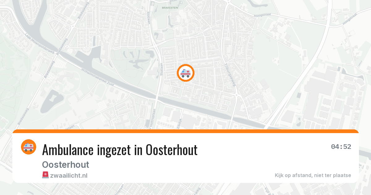 Ambulance ingezet in Oosterhout — 6 aug 2026