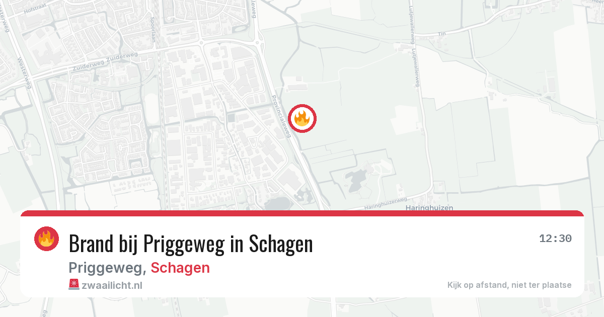 Brand bij Priggeweg in Schagen — 18 mrt 2026