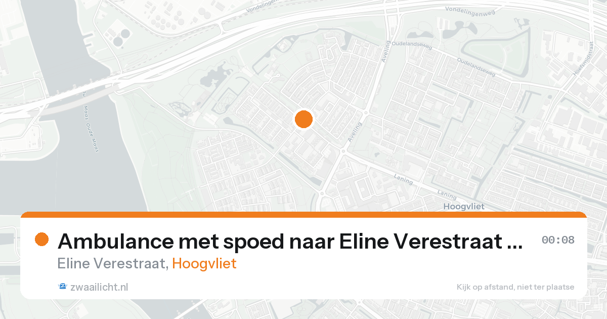 Ambulance met spoed naar Eline Verestraat in Hoogvliet — 14 jul 2026