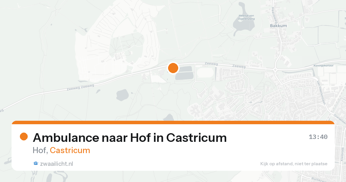 Ambulance naar Hof in Castricum — 24 mei 2026