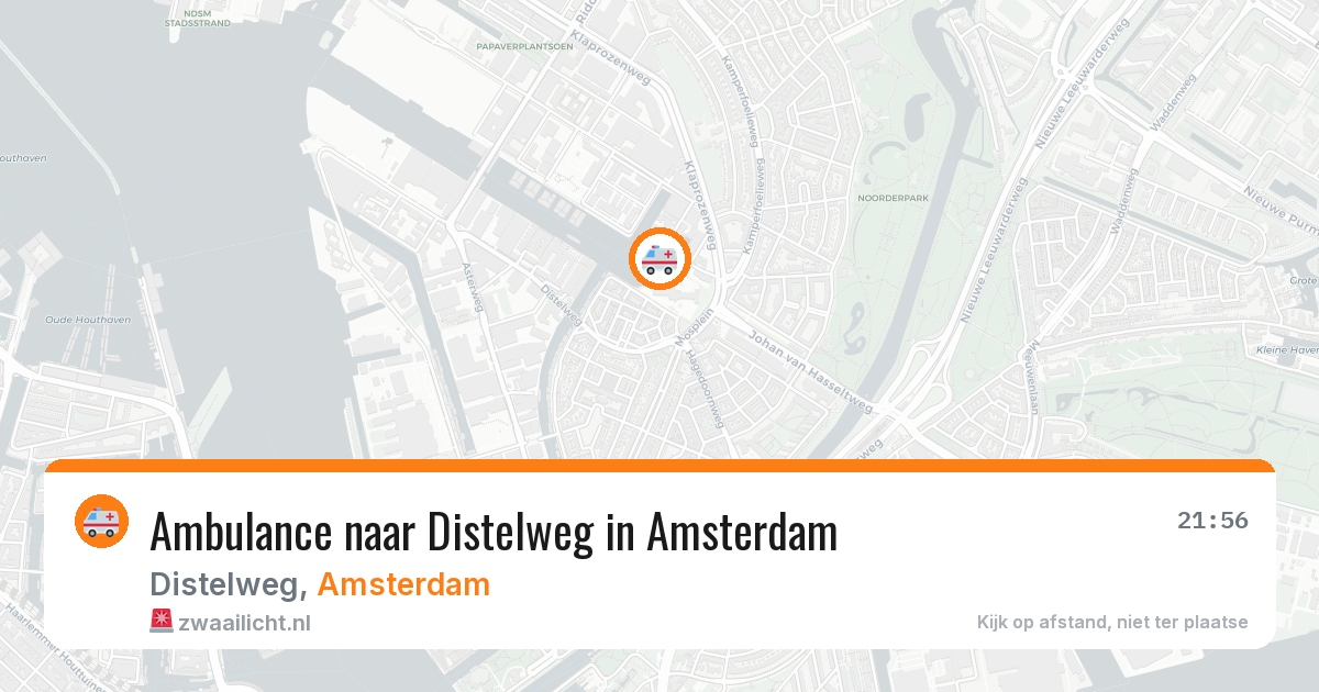 Ambulance naar Distelweg in Amsterdam — 20 apr 2026