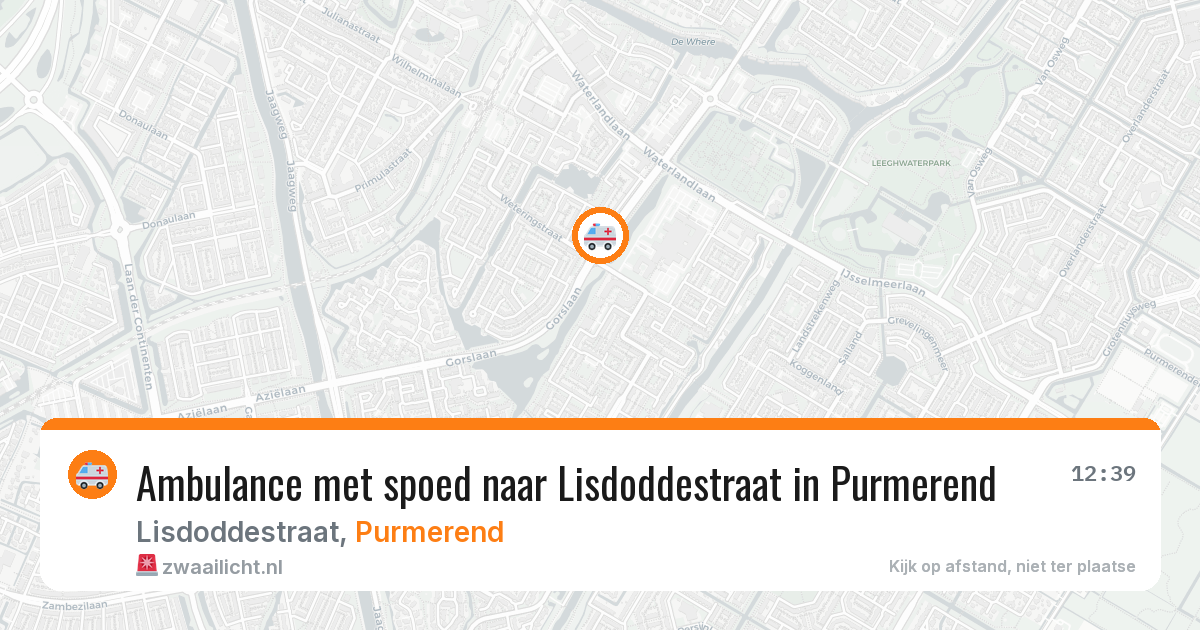 Ambulance met spoed naar Lisdoddestraat in Purmerend — 6 mei 2026