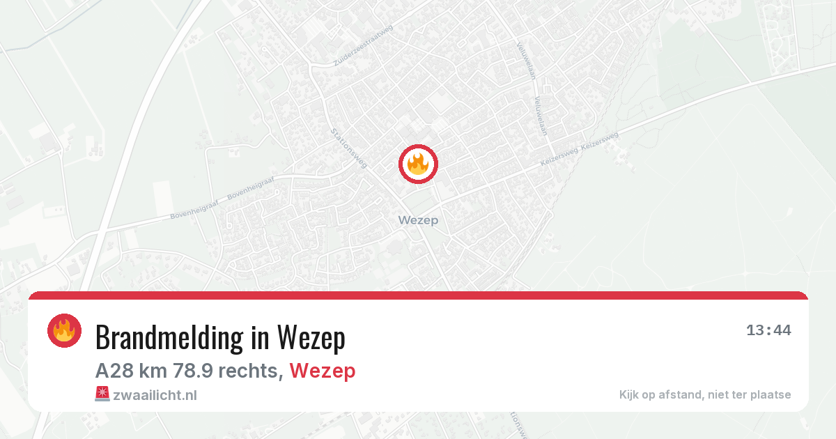 Brandmelding in Wezep — 28 mei 2026