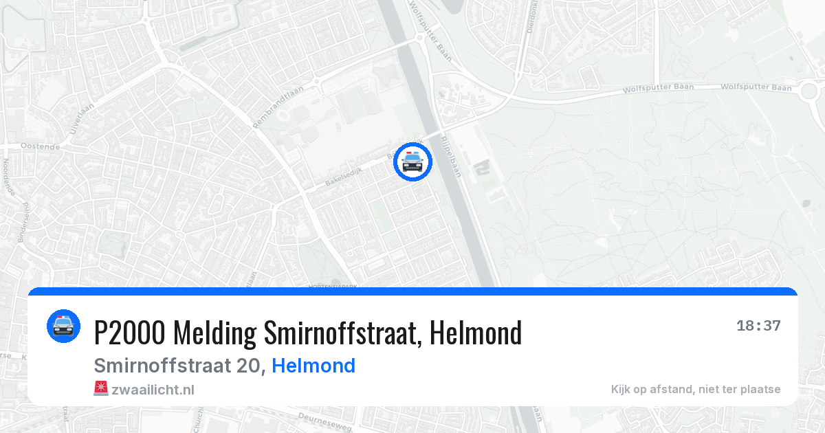 P2000 Melding Smirnoffstraat, Helmond — 24 mei 2026
