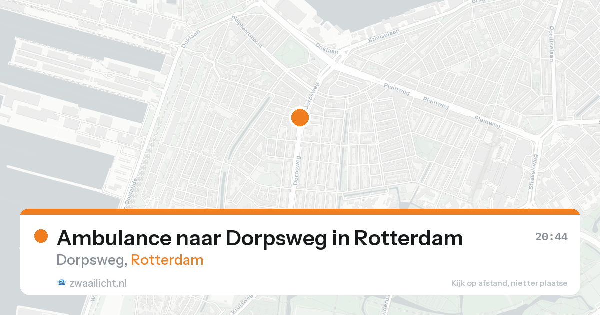 Ambulance naar Dorpsweg in Rotterdam — 15 aug 2026