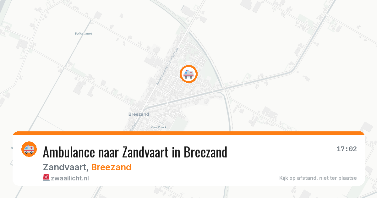 Ambulance naar Zandvaart in Breezand — 11 aug 2026