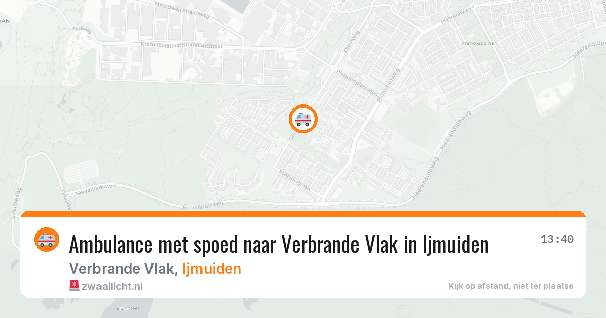Ambulance met spoed naar Verbrande Vlak in Ijmuiden — 18 jun 2026