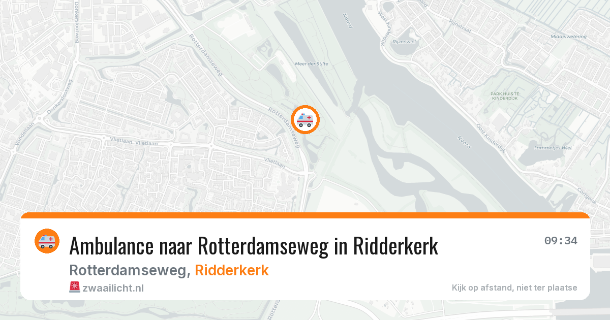 Ambulance naar Rotterdamseweg in Ridderkerk — 8 aug 2026