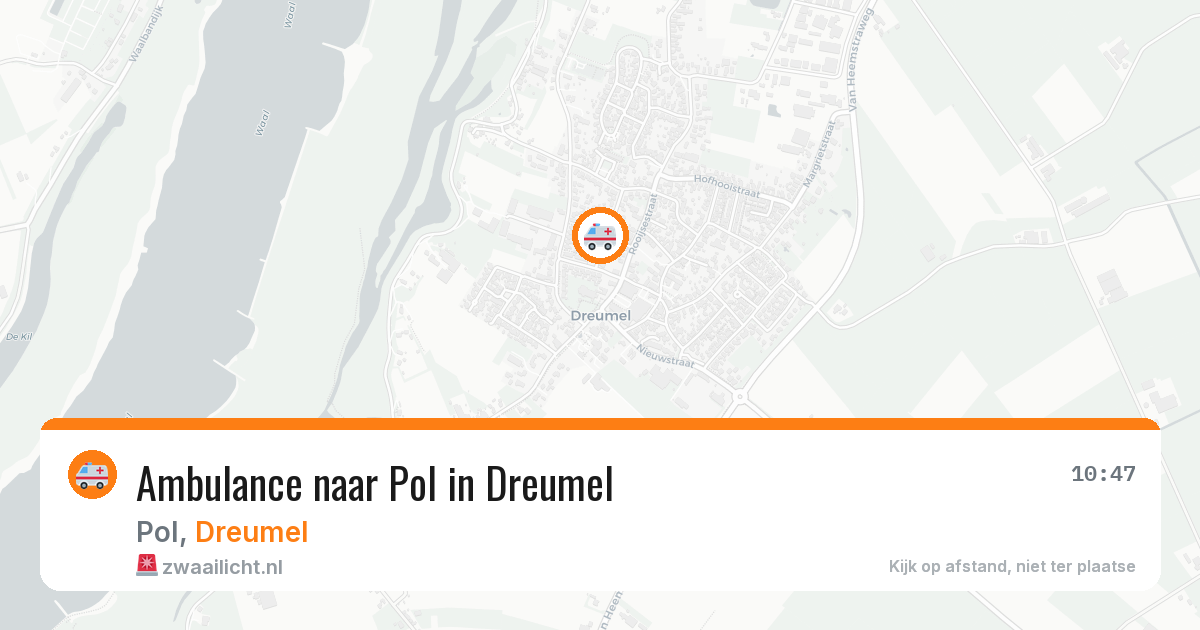 Ambulance naar Pol in Dreumel — 2 aug 2026